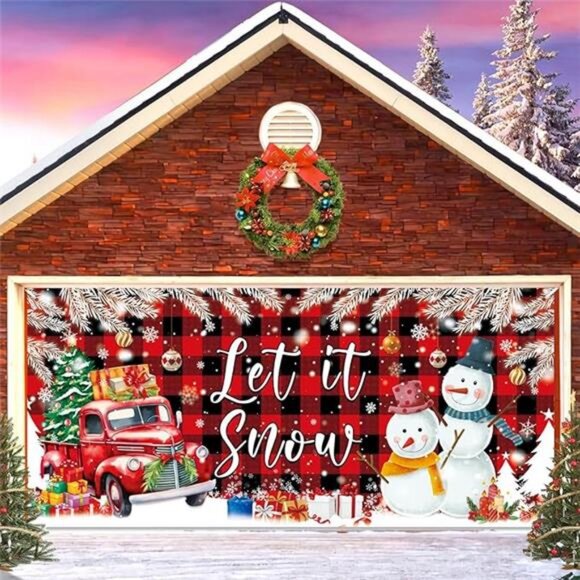 Christmas Garage Door Cover, Garage Door Christmas...